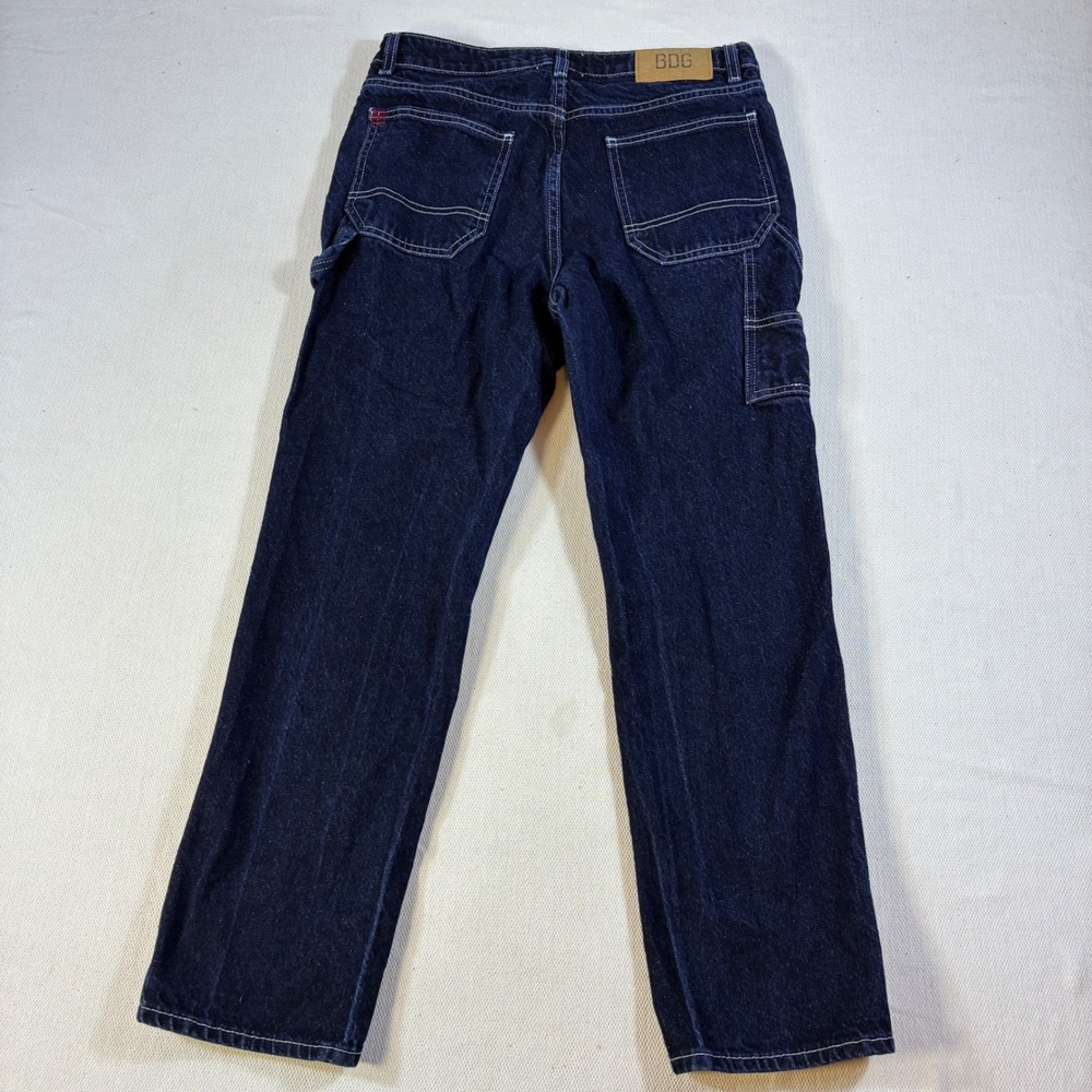 BDG Womens 29 High Rise Carpenter Jeans Dark Wash‎ Blue Denim Contrast Stitch